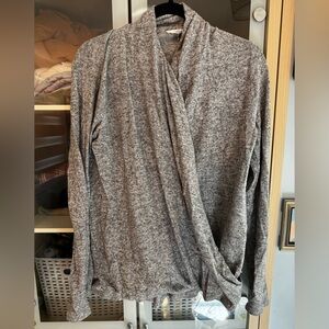 PURE GOOD Yoga Wrap Soft Heather Sweater